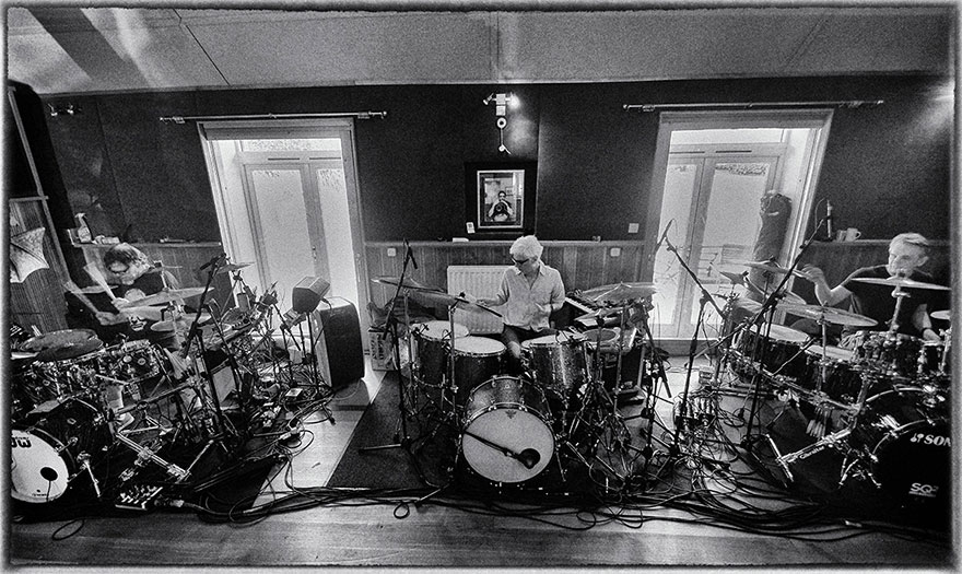 Drummers drumming