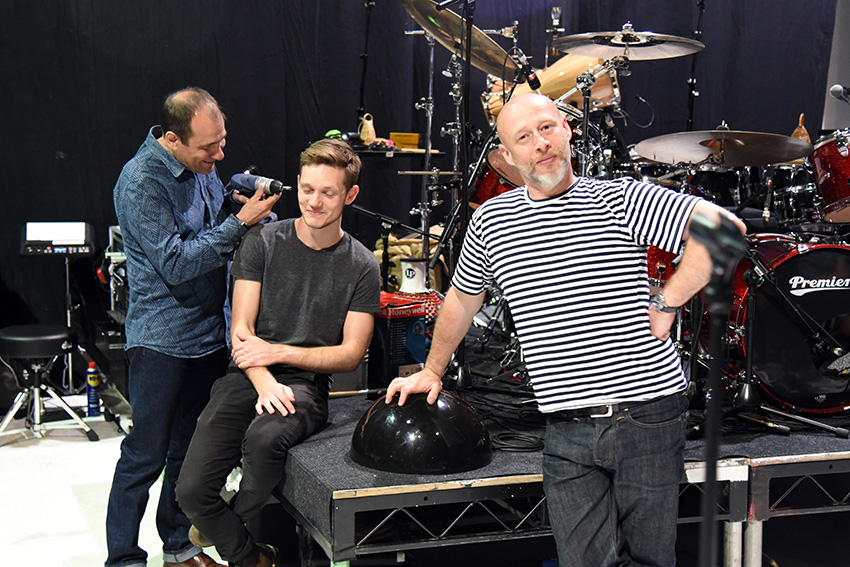 Guys at rehearsal