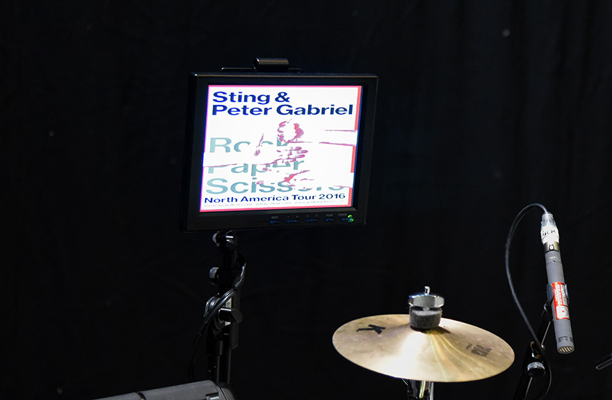 Monitor with tour logo
